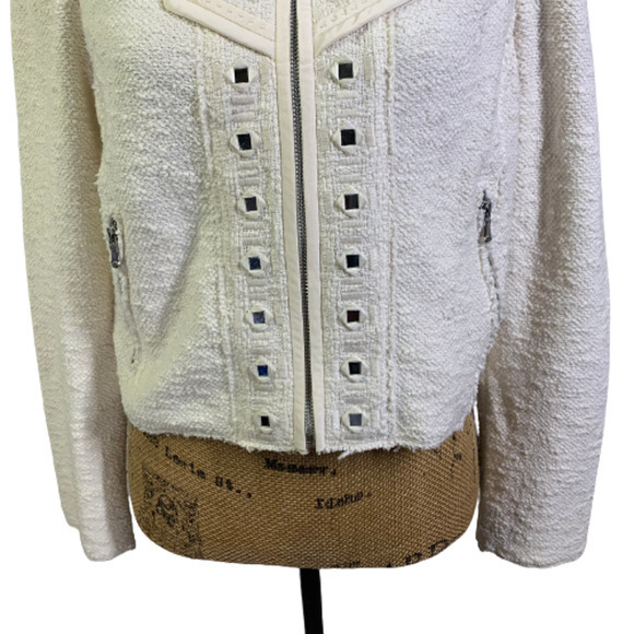 REBECCA TAYLOR White Mirror Embroidered Tweed Jacket - NWT - Picture 8 of 16